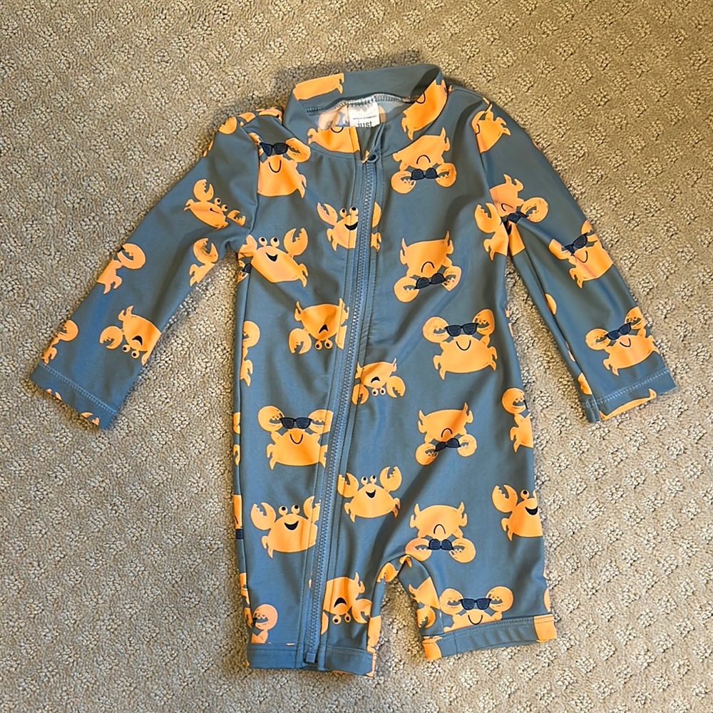 Crab Print Baby Swim